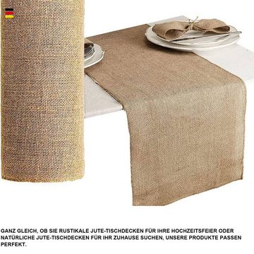 MAGICSHE Tischläufer Jute Tischläufer Rolle für Tisch- und Hochzeitsdeko, 30cmx10m (1-tlg)