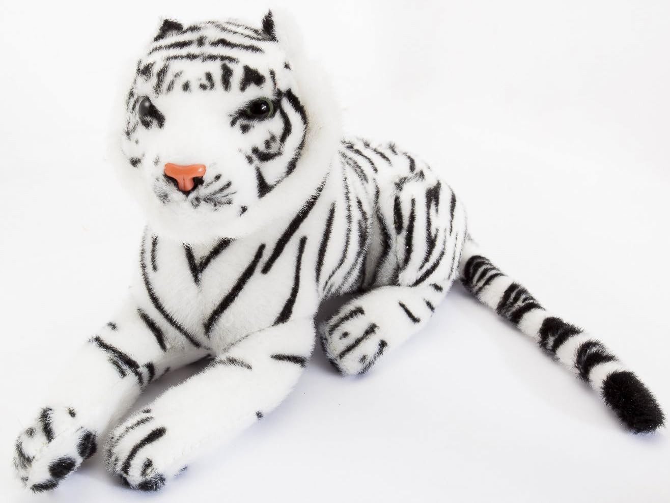 BRUBAKER Kuscheltier Tiger - 25 cm Plüsch Stofftier - Kleine Raubkatze (1-St., Baby Plüschtier Liegend), Kinder Plüsch Spielzeug