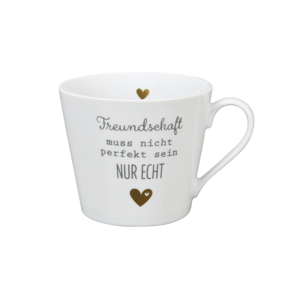 Krasilnikoff Tasse Freundschaft muss nicht perfekt sein nur echt
