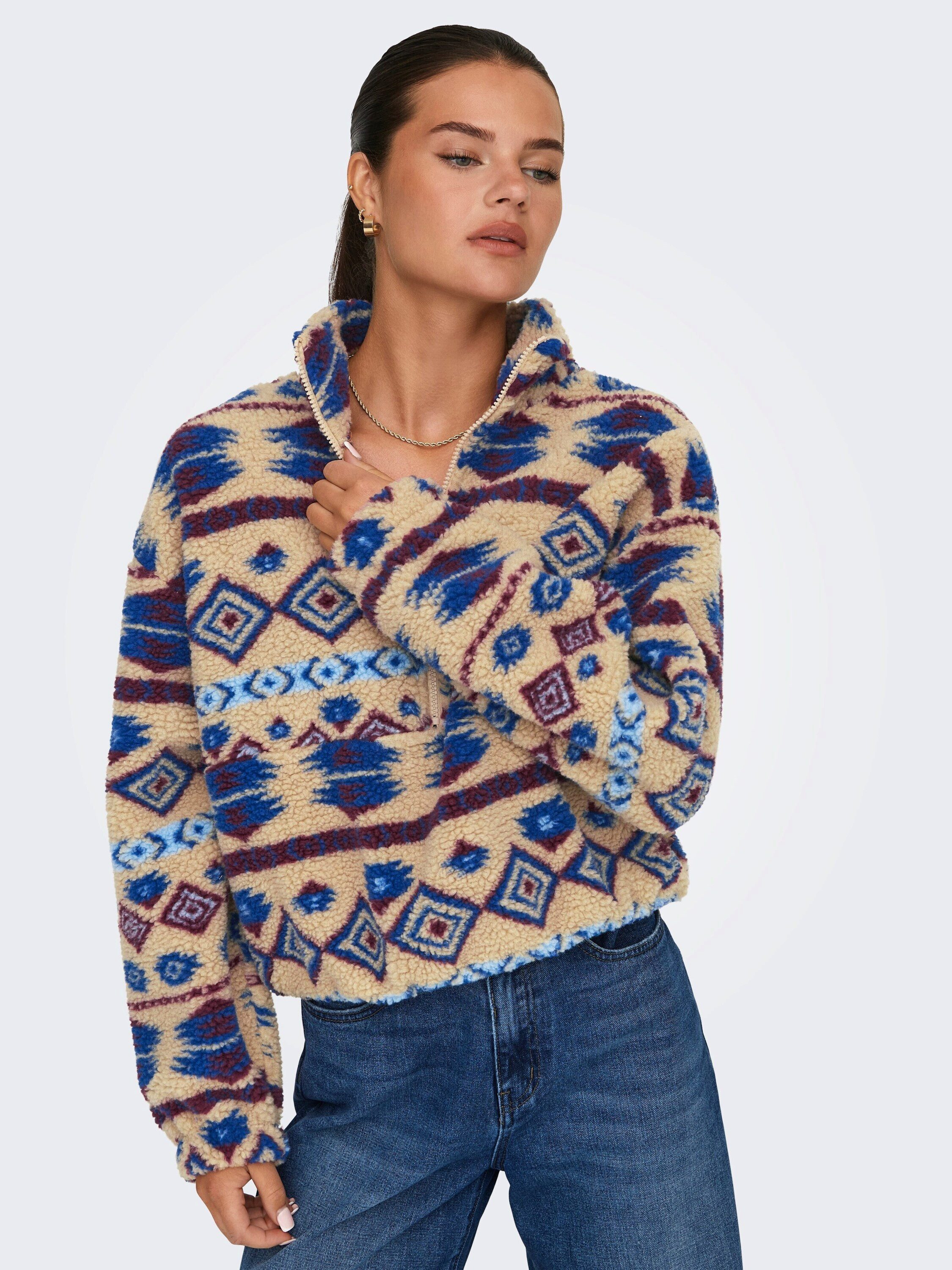 ONLY Sweatshirt ONLJANNE (1-tlg) Plain/ohne Details – Bild 3 von 5