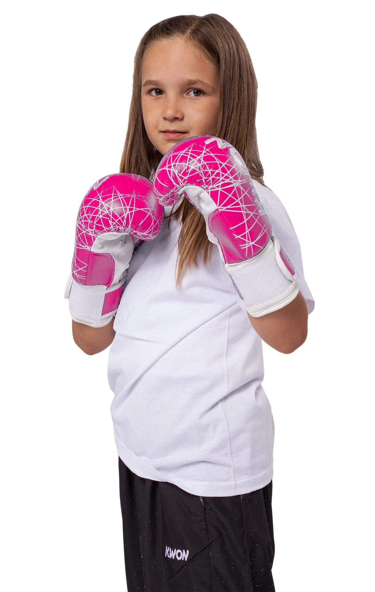 Boxhandschuhe Kids KWON blau Kinderboxhandschuhe), Unzen, pink Kinder Box-Handschuhe (small Boxen klein, neon hochwertige Kickboxen MMA Qualität 6