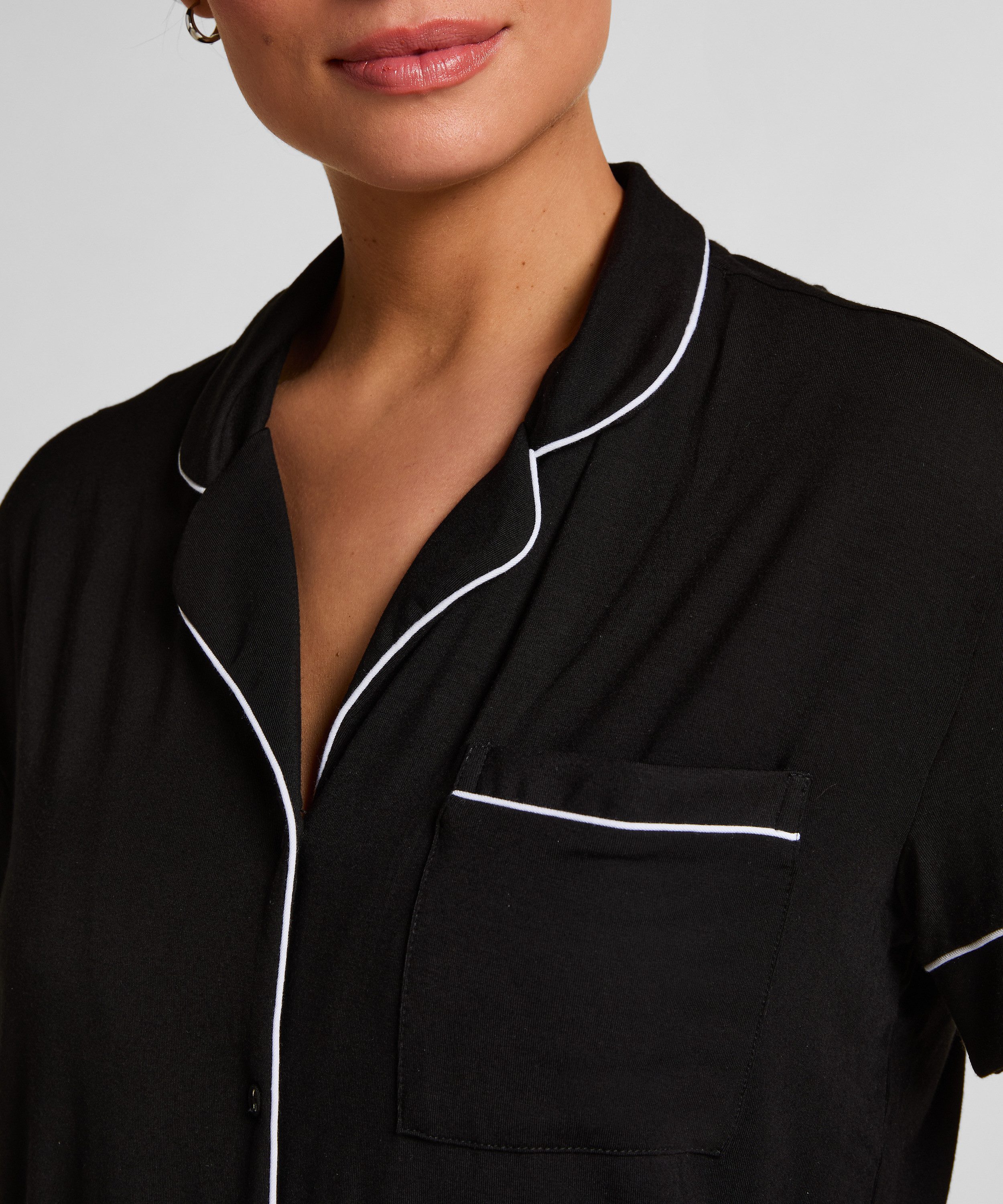 Hunkemöller Pyjama Essential Jersey Short-Sleeved Jacket günstig online kaufen
