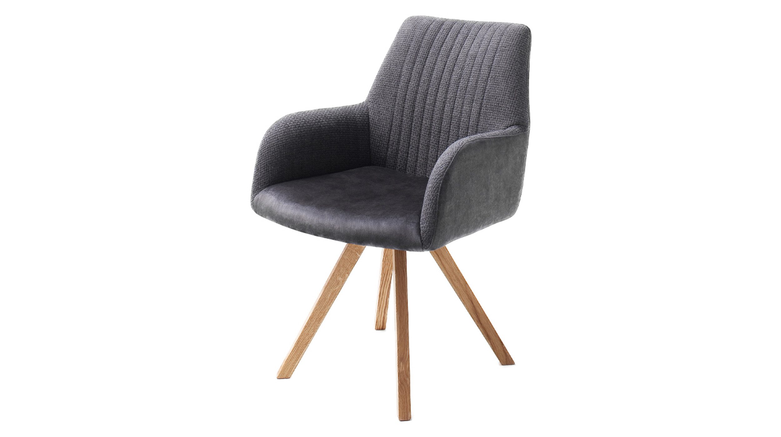 Massivart® Polsterstuhl drehbar, Esszimmerstuhl, Stoffbezug mit Struktur, A günstig online kaufen