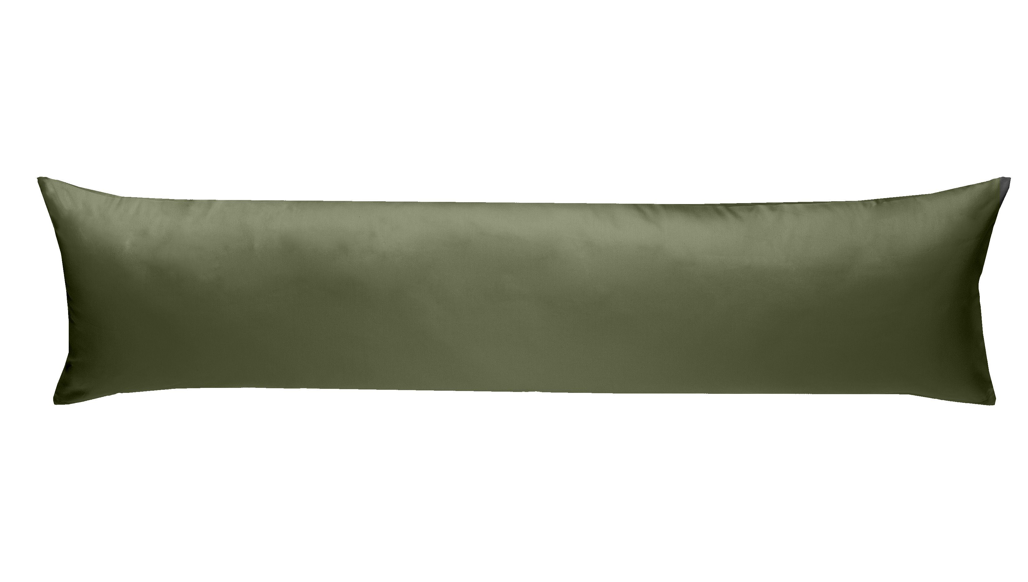 Seitenschläferkissenbezug Mako Satin Seitenschläferkissen Bezug 40x145 cm & 40x200 cm einfarbig, BETTWAESCHE-MIT-STIL (1 Stück)