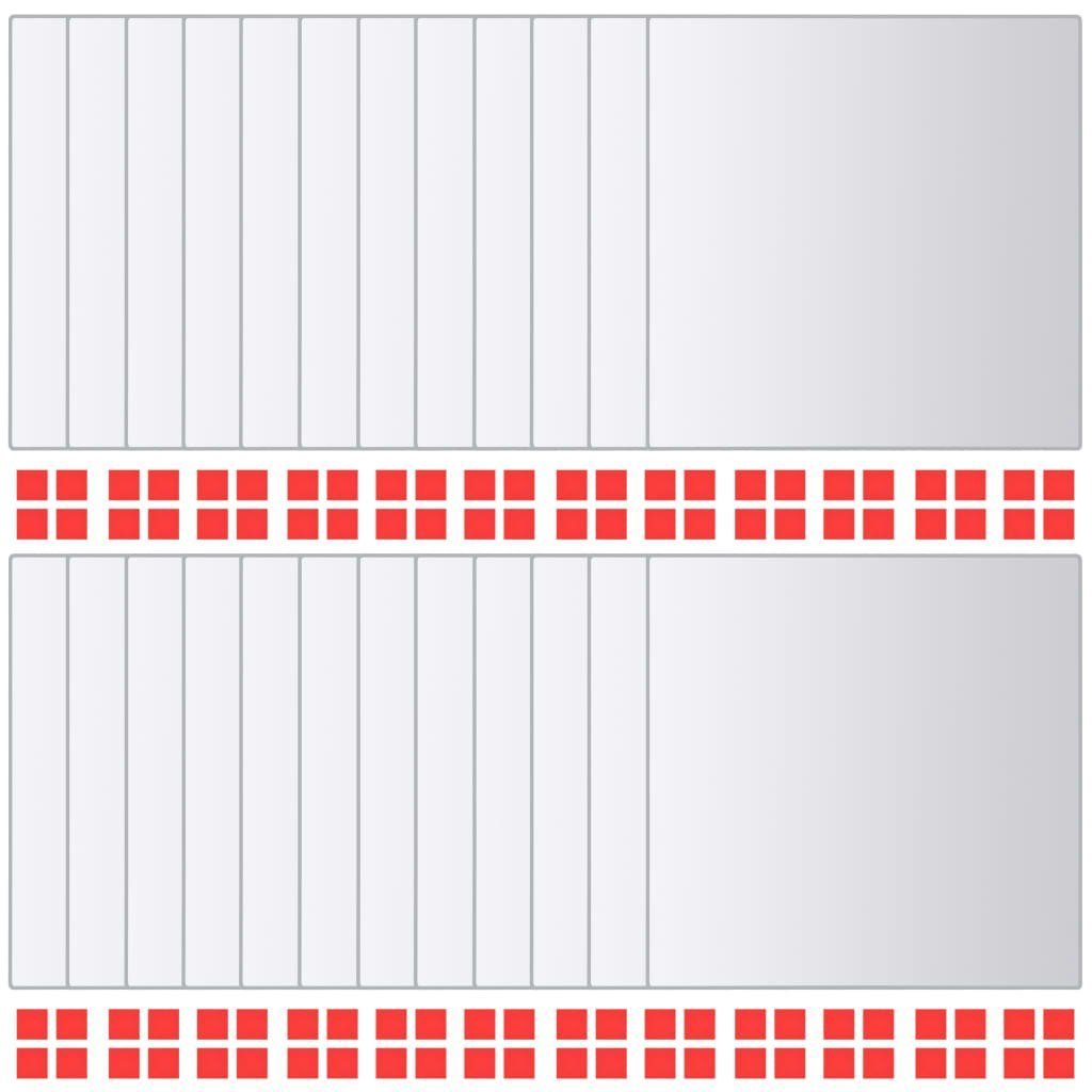 furnicato Wandspiegel 24-tlg. Spiegelfliesen-Set Quadratisch Glas (1-St)