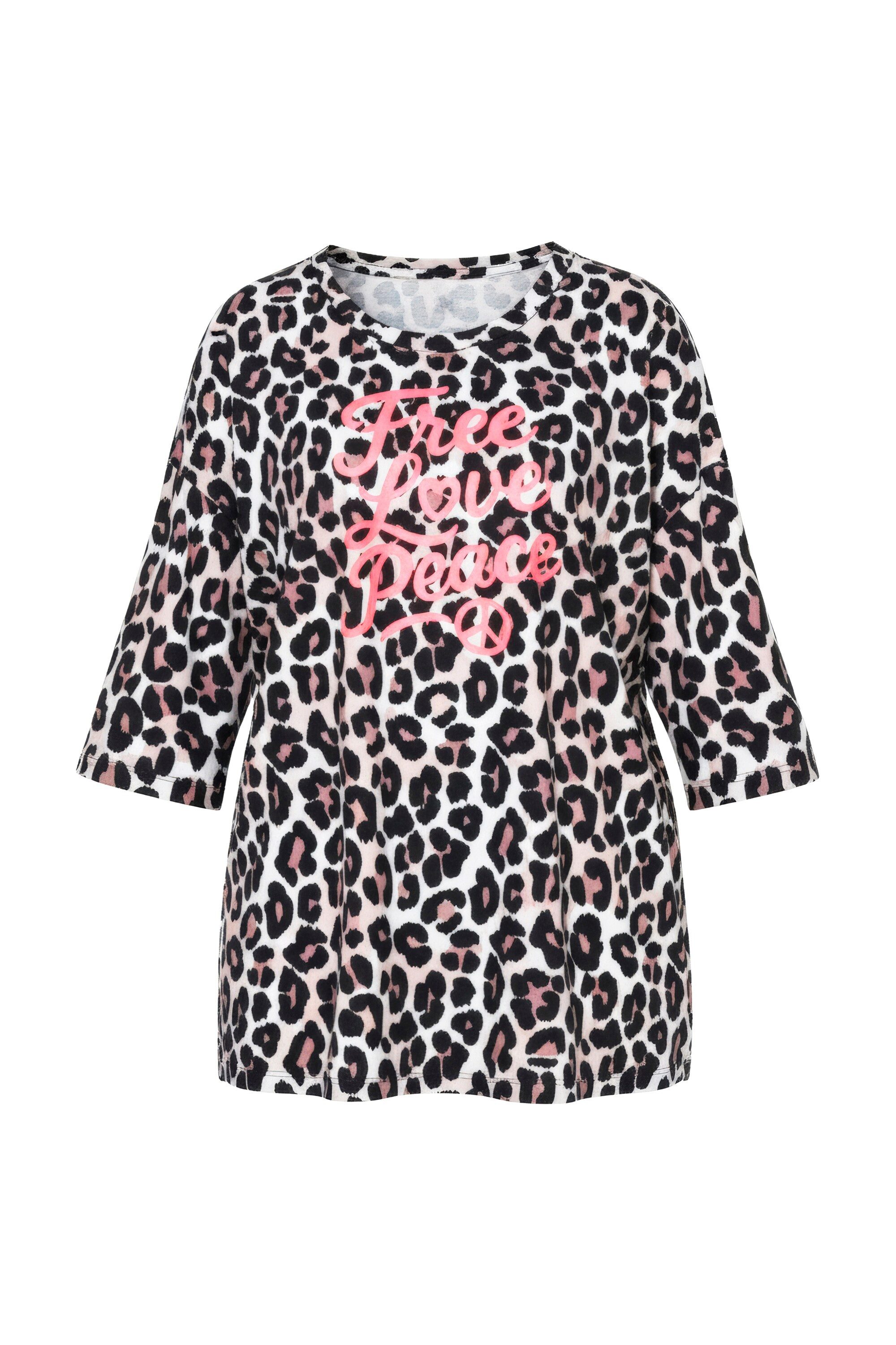 Angel of Style T-Shirt Leo-Shirt Oversize Fit Neon-Schriftzug 3/4-Ärmel günstig online kaufen