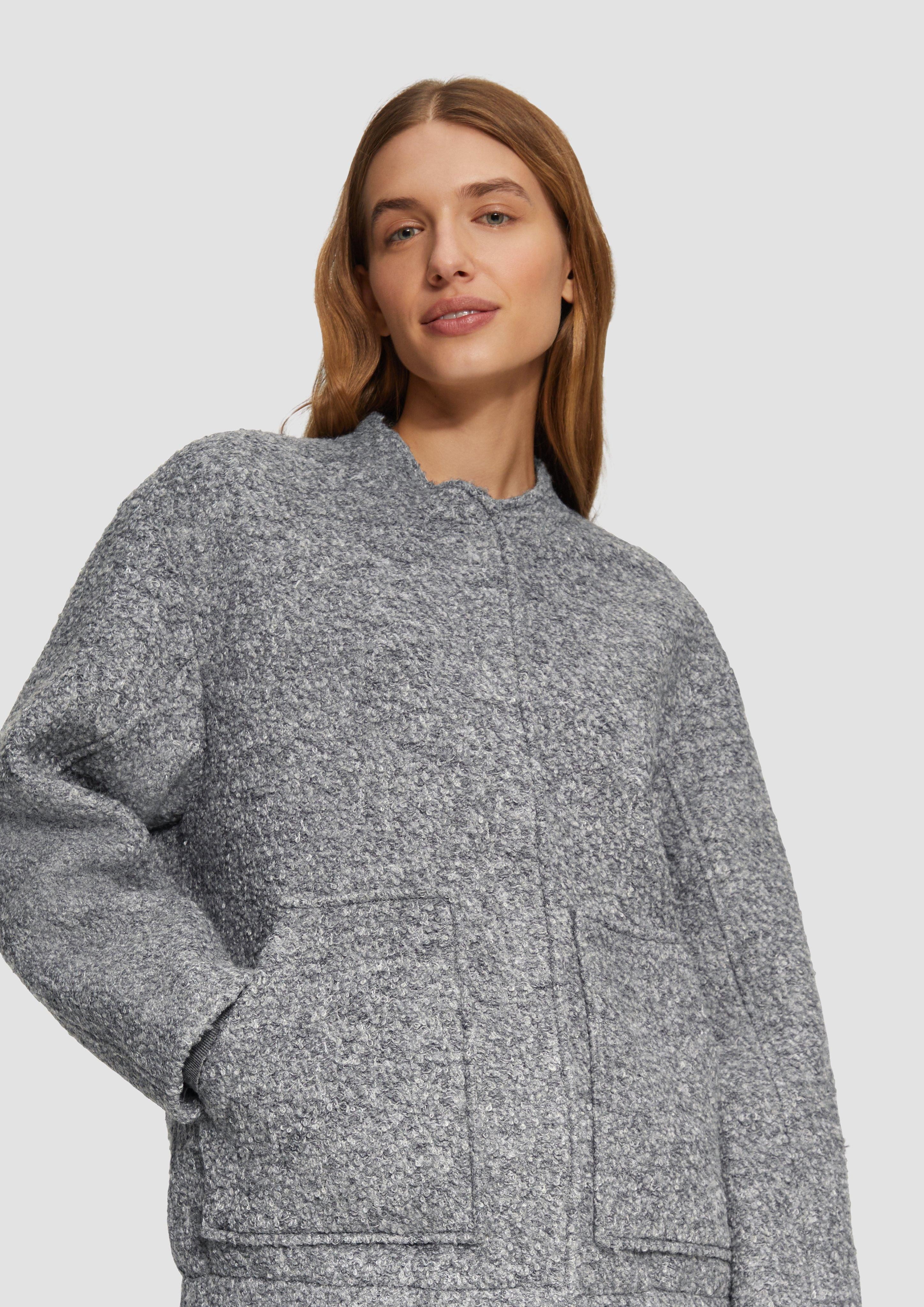 s.Oliver Funktionsjacke Bouclé-Bomberjacke aus Wollmix günstig online kaufen