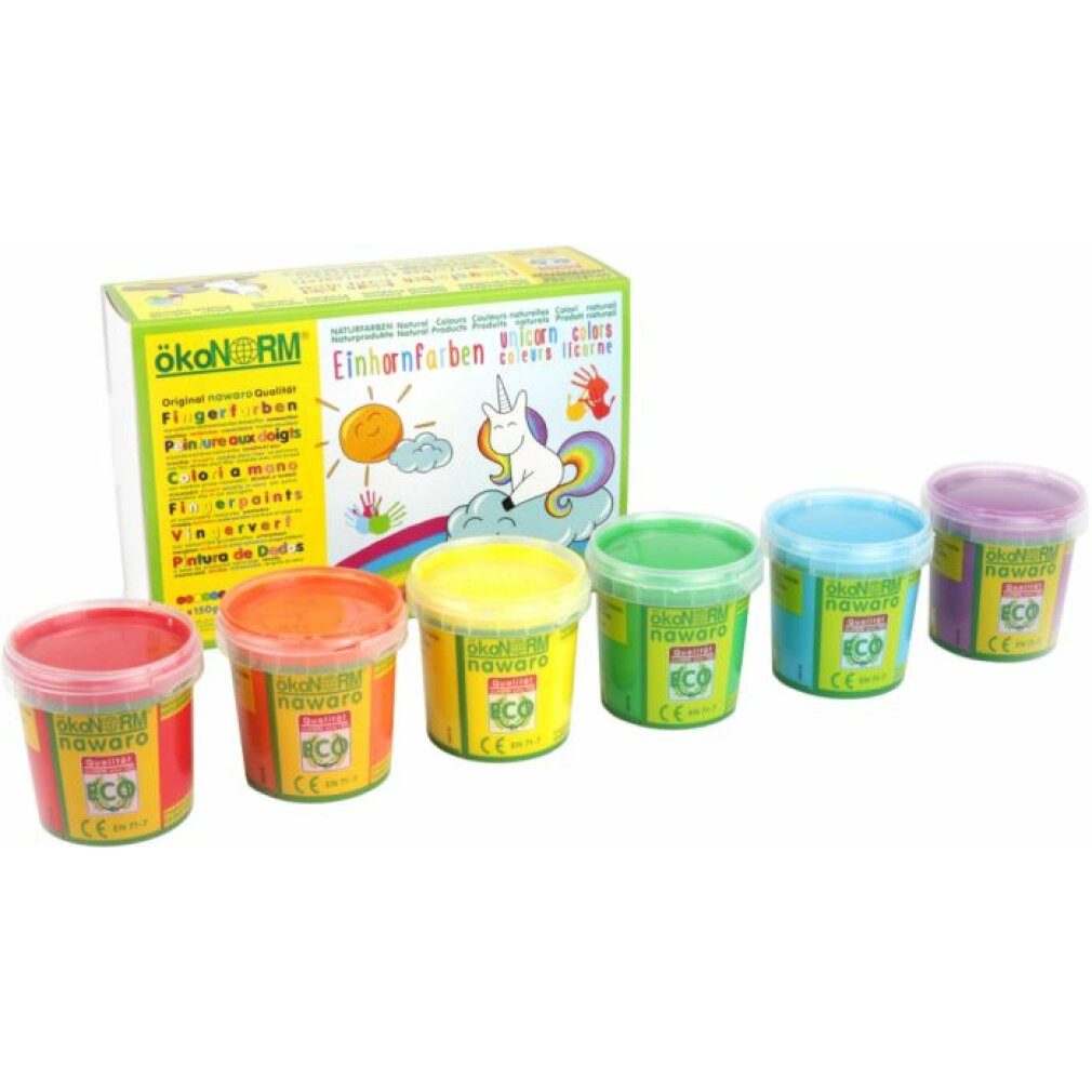 ÖKI Spiel Fingerfarben 6er Set Einhorn Nawaro