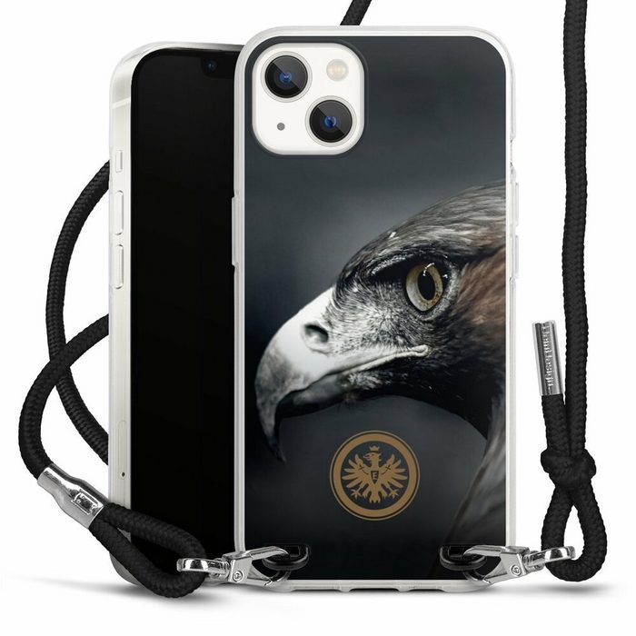 DeinDesign Handyhülle Eintracht Frankfurt Offizielles Lizenzprodukt Adler Apple iPhone 13 Handykette Hülle mit Band Case zum Umhängen
