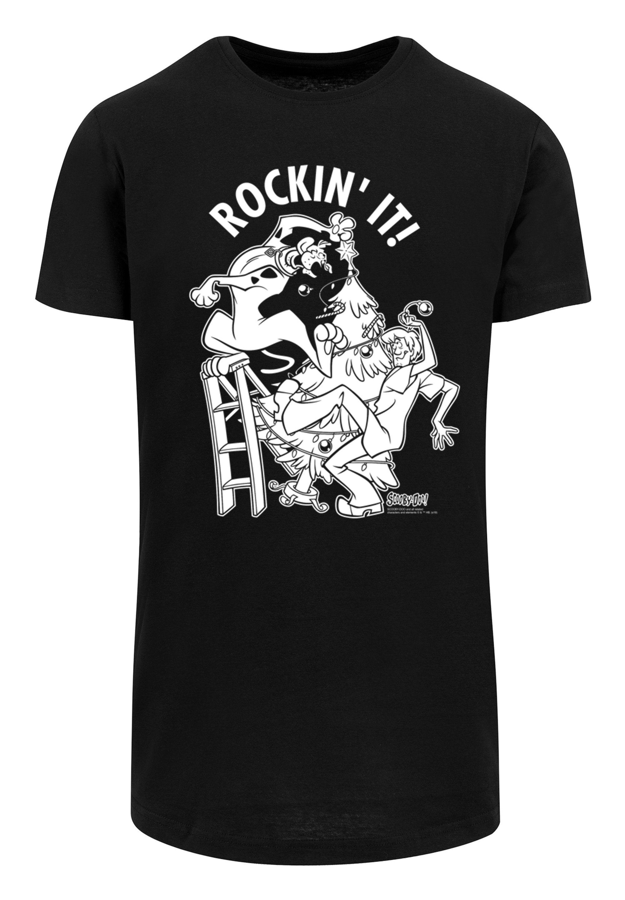 F4NT4STIC T-Shirt Rockin' Merch,Lang,Longshirt,Bedruckt Scooby Herren,Premium Christmas It Doo Weihnachten