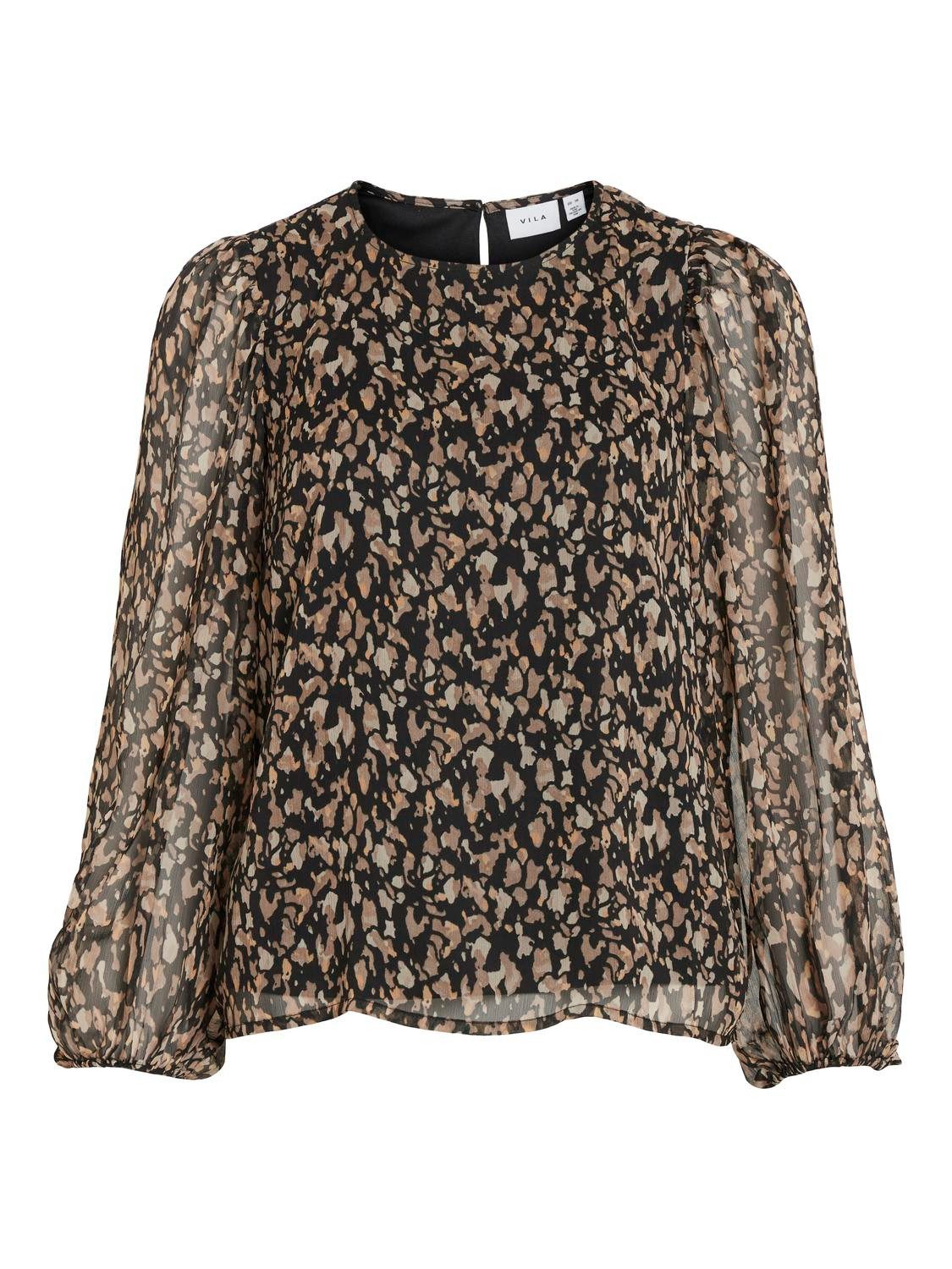 Vila Blusenshirt mit Durchsichtigen Ballonärmeln VIFALIA VIFALIA O-NECK L/S günstig online kaufen