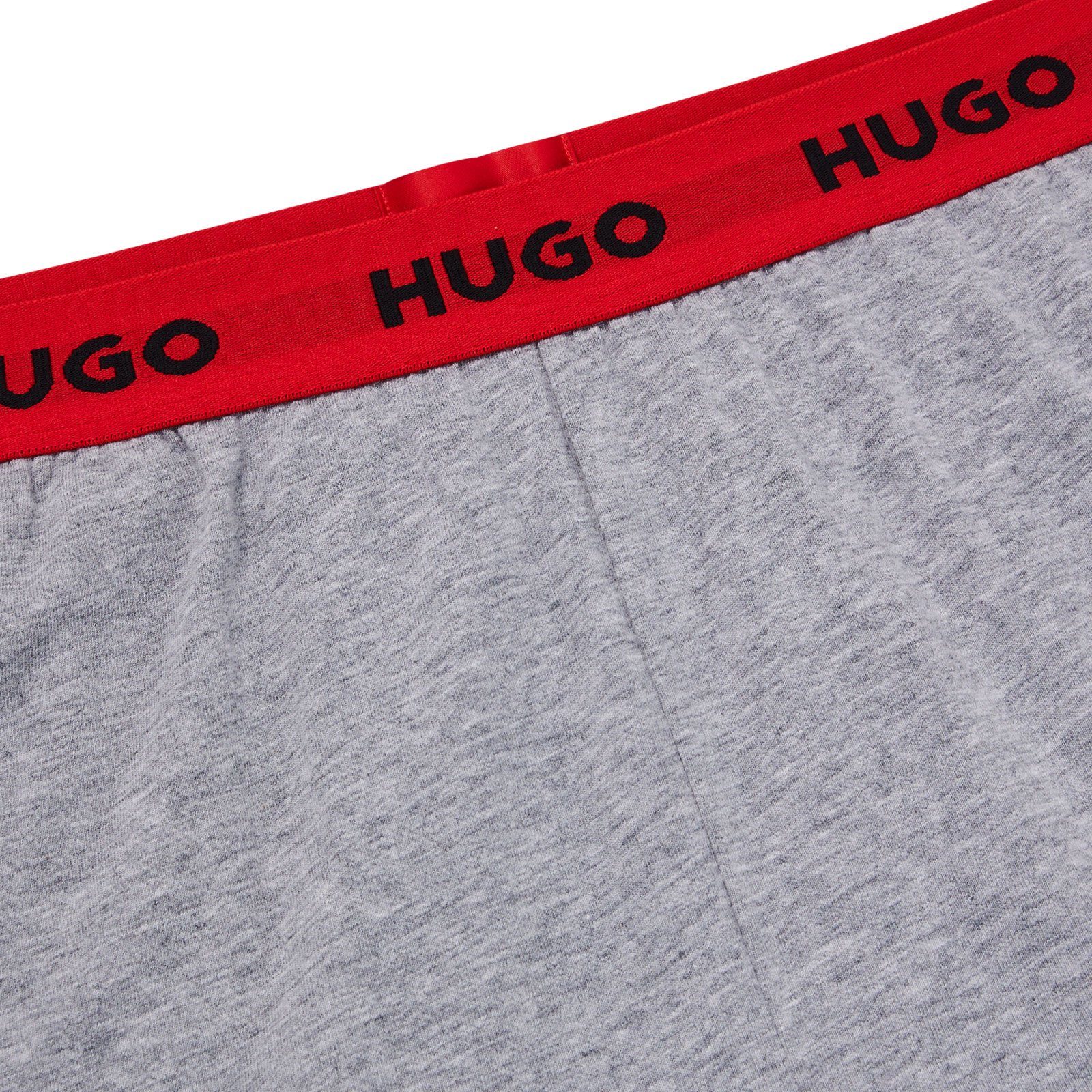 HUGO medium Linked mit Pants sichtbarem Pyjamahose 035 grey Elastikbund