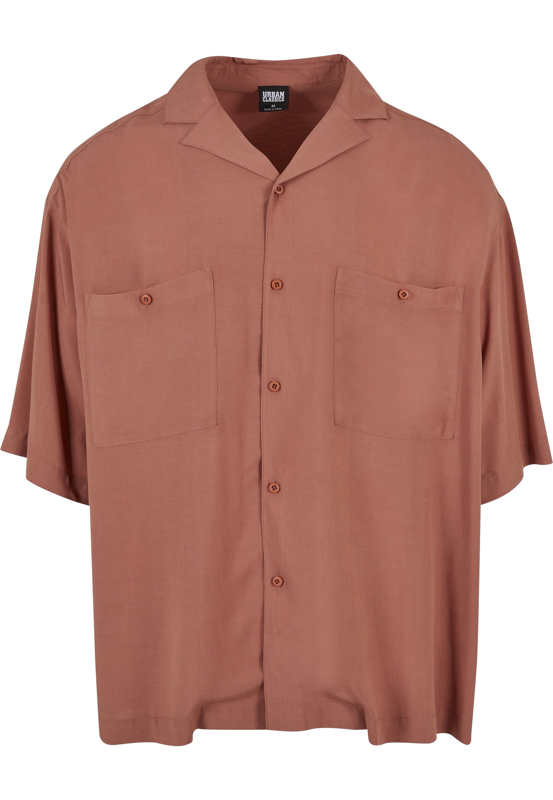 URBAN CLASSICS Kurzarmhemd Urban Classics Herren Oversized Resort Shirt (1-tlg)