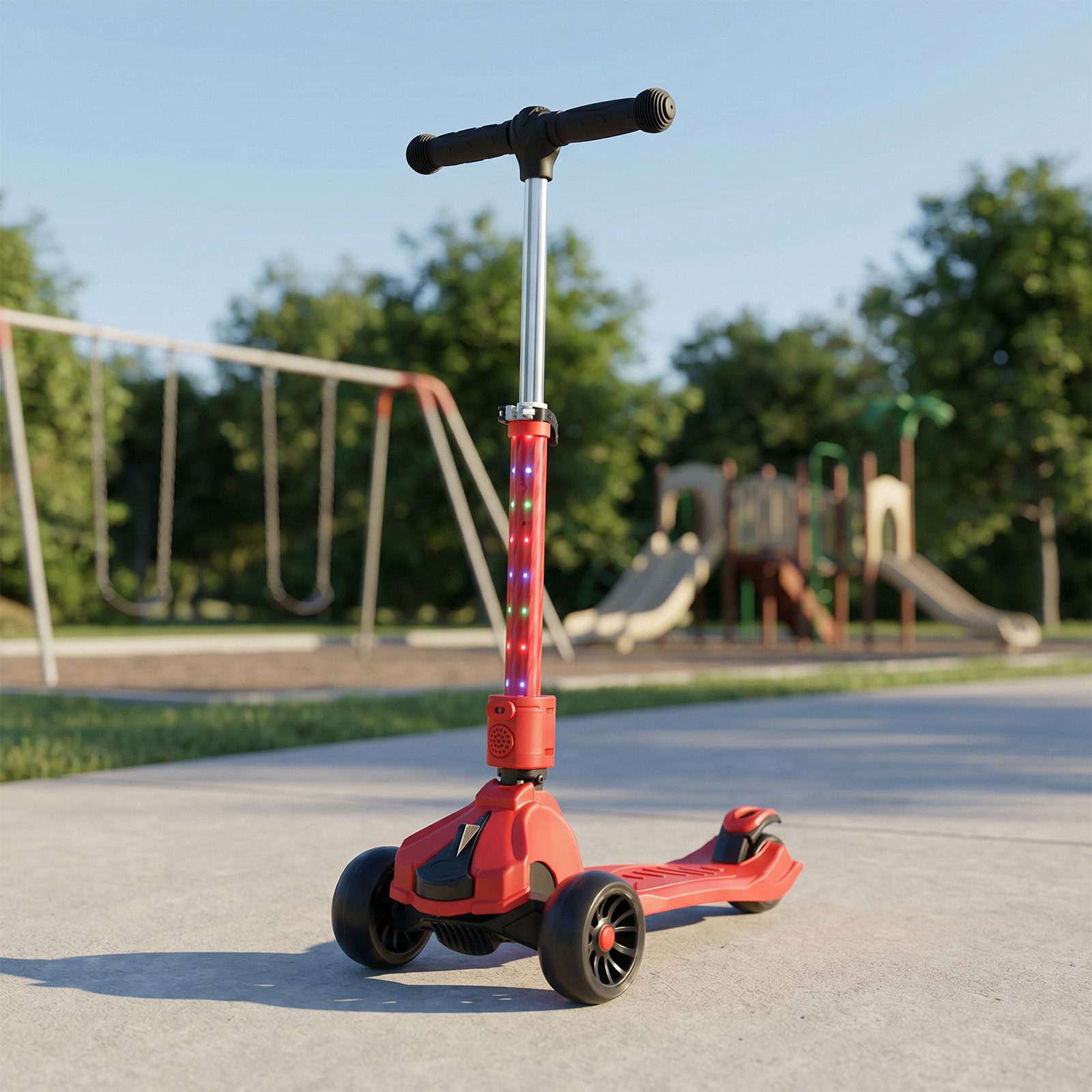 oyajia Cityroller Roller Kinder Scooter Dreiradscooter mit PU LED Räder Faltbar, bis 50 kg,roller kinder,kinder roller,Höhenverstellbar,Hinterradbremse