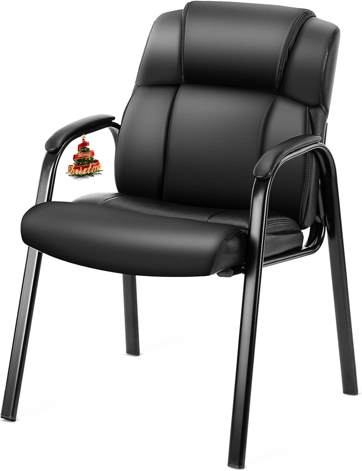 DUMOS Besucherstuhl Konferenzstuhl aus Bequemem PU-Leder Gepolsterten Armle günstig online kaufen