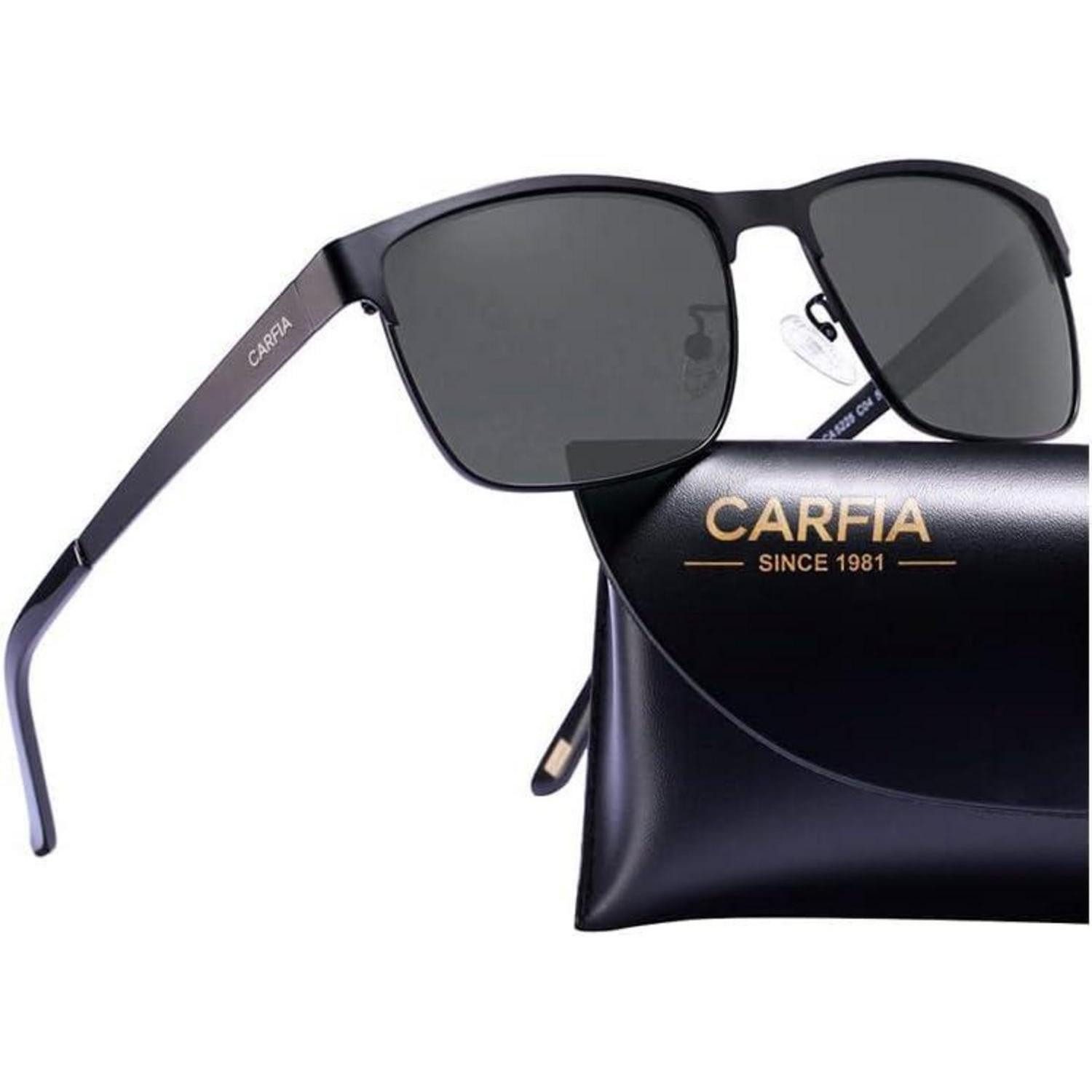 LuxusKollektion Pilotenbrille Sonnenbrille Polarisierte Herren Metall Gestell Schwarz Gläser Grau