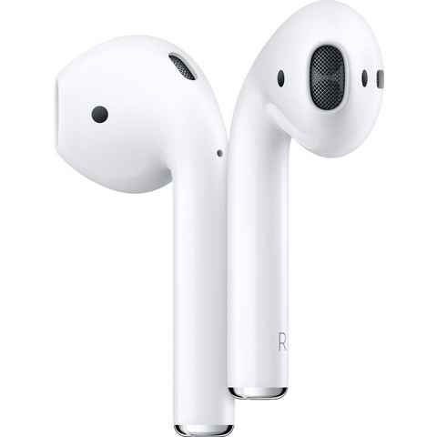 Apple AirPods 2. Generation mit Ladecase (2019) In-Ear-Kopfhörer (Rauschunterdrückung, Sprachsteuerung, True Wireless, kompatibel mit Siri, Siri, Bluetooth, Kompatibel mit iPhone,iPad Air / Mini / Pro, Watch, Mac Mini, iMac)