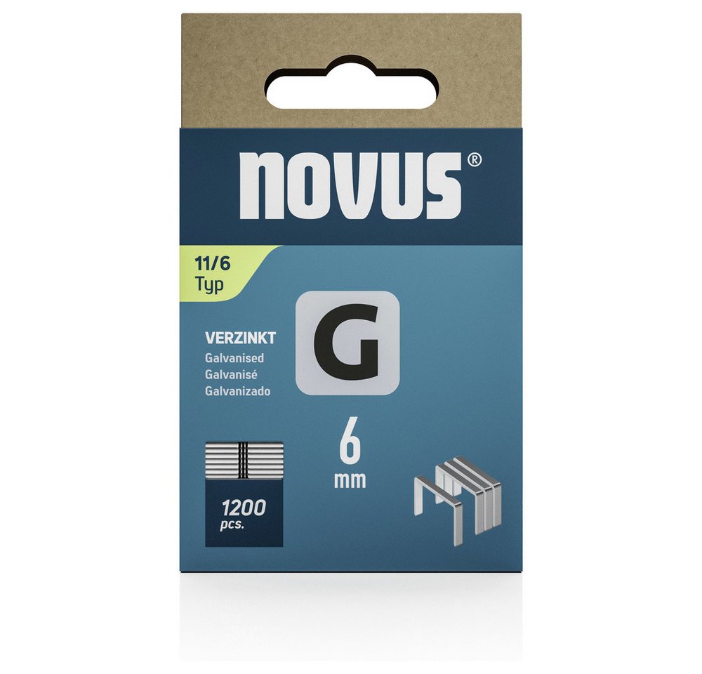 Thumbnail - NOVUS Tackerklammer Novus Tools 042-0795 Flachdrahtklammern Typ 11 1200 St. Abmessungen (L