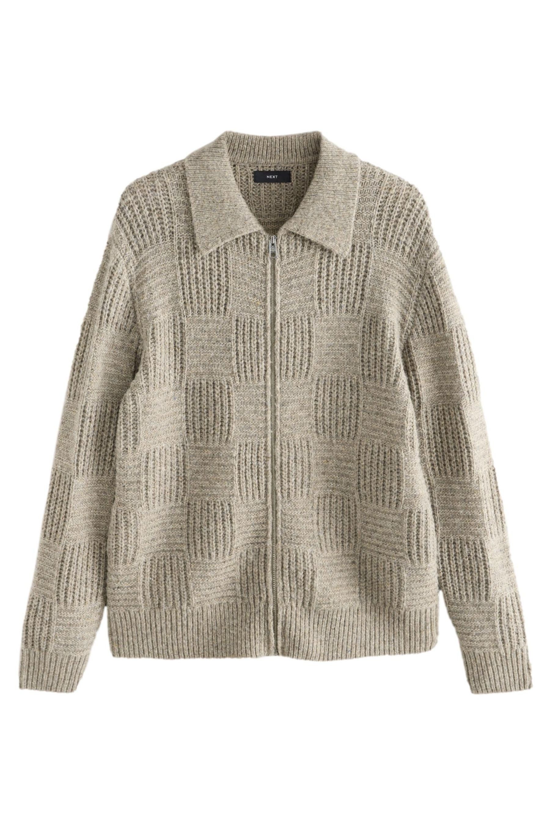 Next Strickjacke Relaxed Fit strukturierte Strickjacke mit RV (1-tlg) günstig online kaufen