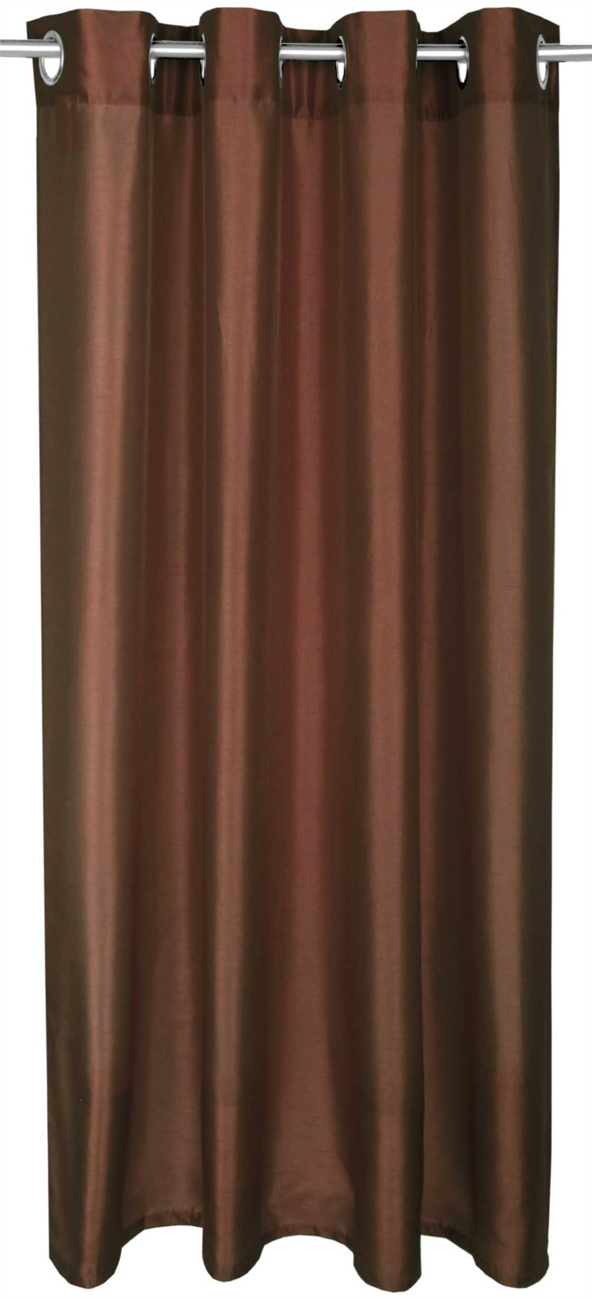 Vorhang, Arsvita, Ösen (1 St), blickdicht, Dekoschal Blickdicht mit Ösen - Aufhängung, in verschiedenen Farben und Größen Braun
