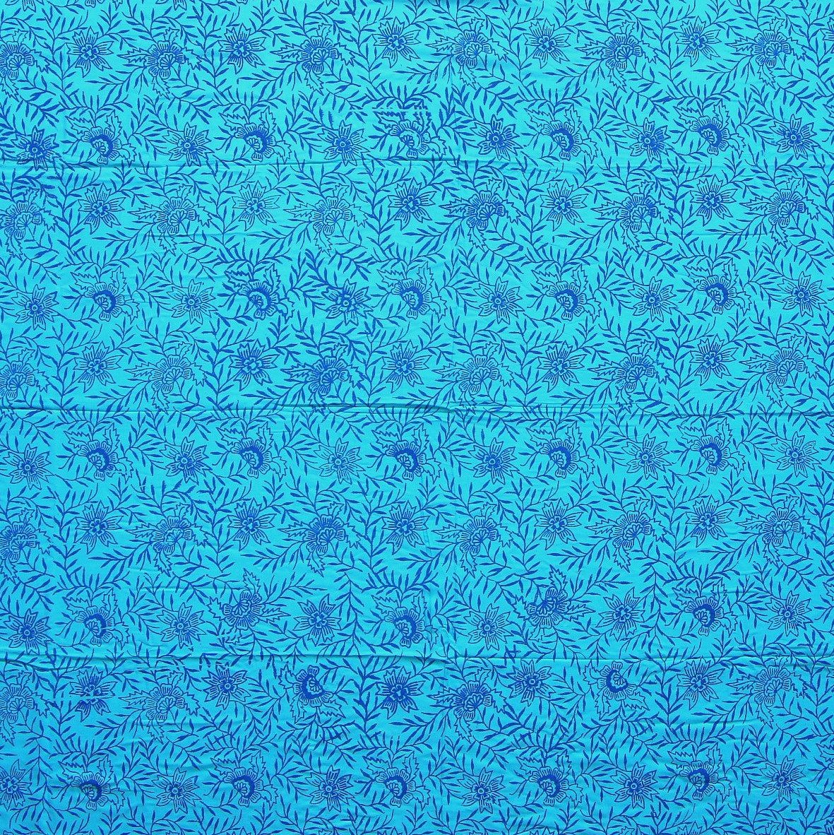 Wogeka Sarong blickdichter Sarong blau als Strandtuch Strandkleid Wickelrock
