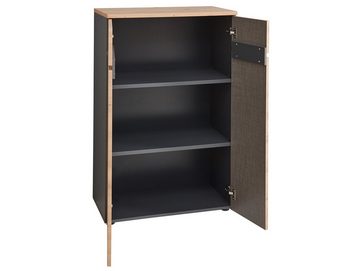 Moebel-Eins Bücherregal, MAILAND Büroschrank IV, Material Dekorspanplatte, Artisan Eiche Nachbildung/graphitfarbig