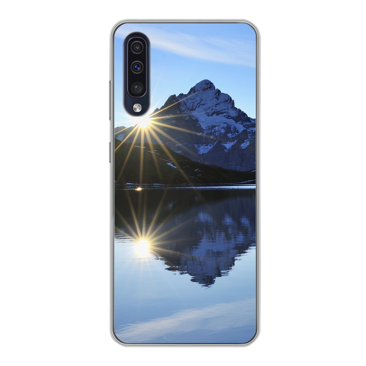 MuchoWow Handyhülle für Samsung Galaxy A30s Alpen - Berg - Wasser - Schnee, Smartphone-Bumper, Print, Handy Schutzhülle Dünn
