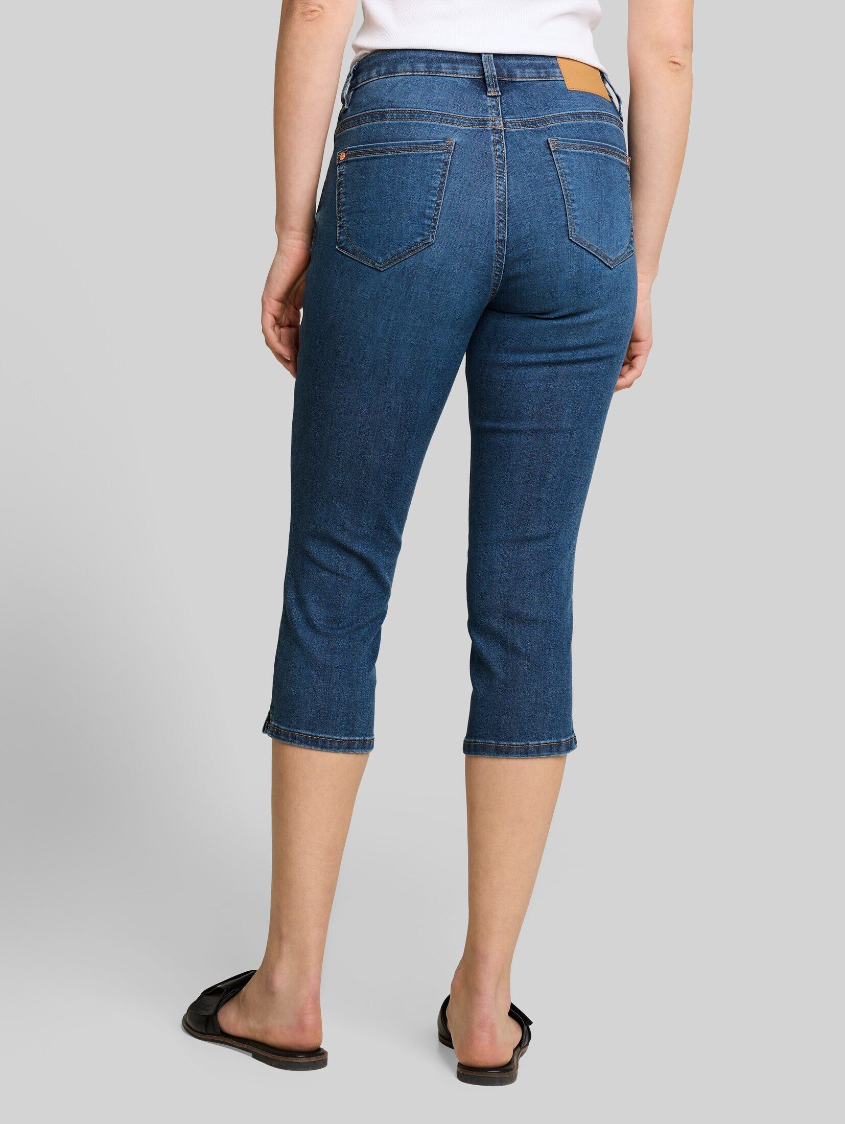 TOM TAILOR Slim-fit-Jeans Jeanshosen TTLENE SLIM Capri Jeans mit hohem Stretch – Bild 4 von 5