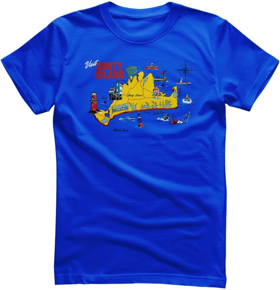 Jaws T-Shirt Amity Island Map T-Shirt