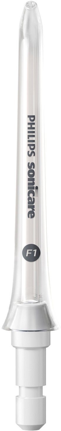 Philips Sonicare Mundduschen-Ersatzdüse F1 Standard Aufsteckdüse HX3042/00, angewinkelte Form, kompatibel mit jeder Philips Sonicare Powerflosser