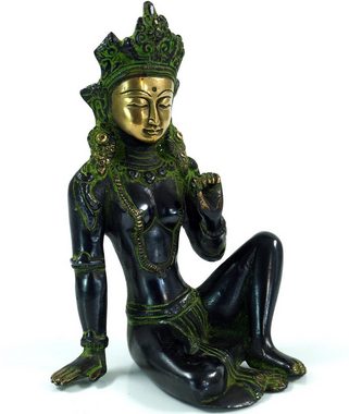 Guru-Shop Dekofigur Messingfigur, Statue Laxmi 16 cm - Motiv 2