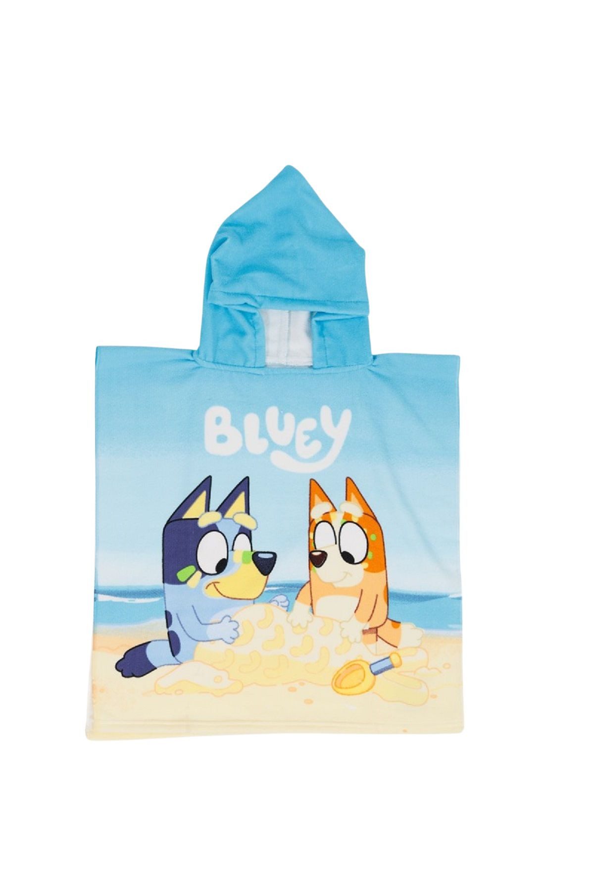Bluey Badeponcho für Kinder – 55x110 cm – Kapuzenponcho aus weichem Polyester