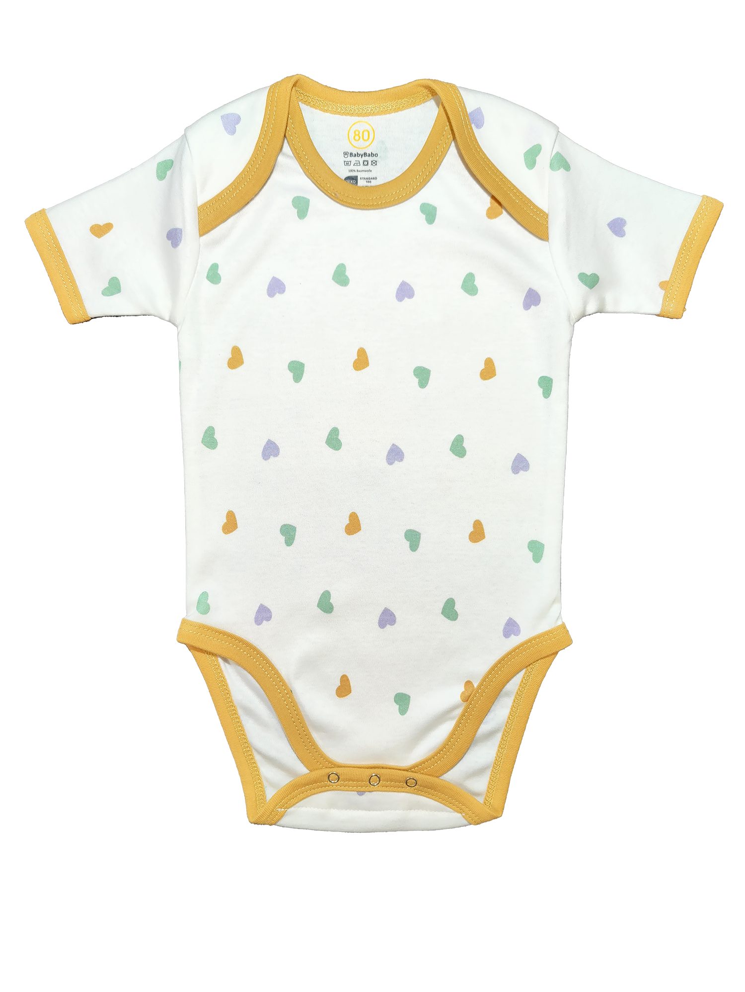 BabyBabo Premium Kurzarmbody Premium Bodys Kurzärmelig (Komfort-Packung, 4-tlg., 4er-Pack) OEKO-TEX zertifiziert