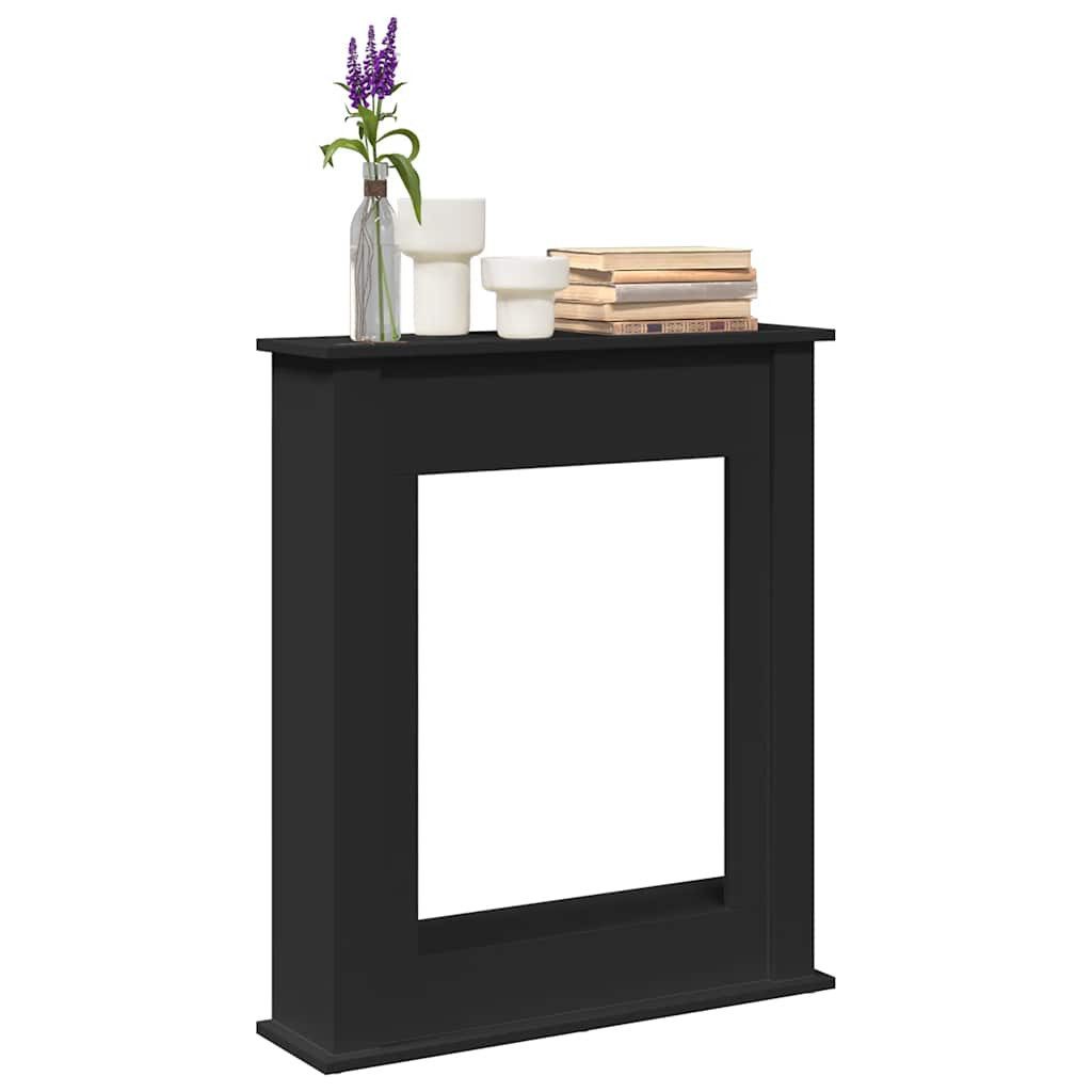 vidaXL Dekokamin, Kaminumrandung Schwarz 75x20x87,5 cm Holzwerkstoff