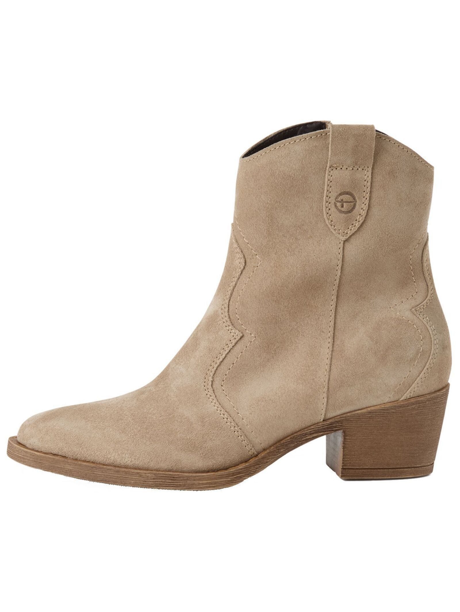 Tamaris Stiefelette Veloursleder . Cowboy Stiefelette