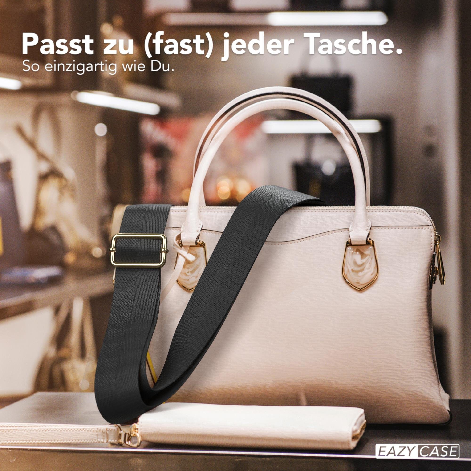 EAZY CASE Schulterriemen Schultergurte für Taschen unifarbend Verstellbarer Trageriemen Ersatz Taschengurt DIY Gürteltasche Schwarz – Bild 4 von 5