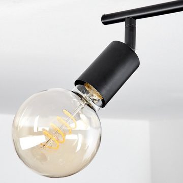 hofstein Deckenleuchte »Agnino« moderne Deckenlampe aus Metall in Schwarz, ohne Leuchtmittel, Leuchte mit verstellbaren Schirmen, 3xE27