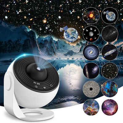 autolock Diaprojektor LED Galaxy Projektor Planetarium Sternenhimmel Projektor, 12 Planeten Discs Galaxy Projektor Lampe für Schlafzimmer
