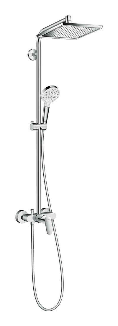 hansgrohe Duschsystem Crometta E Showerpipe, Höhe 119.1 cm, 240 1jet mit Einhebelmischer - Chrom