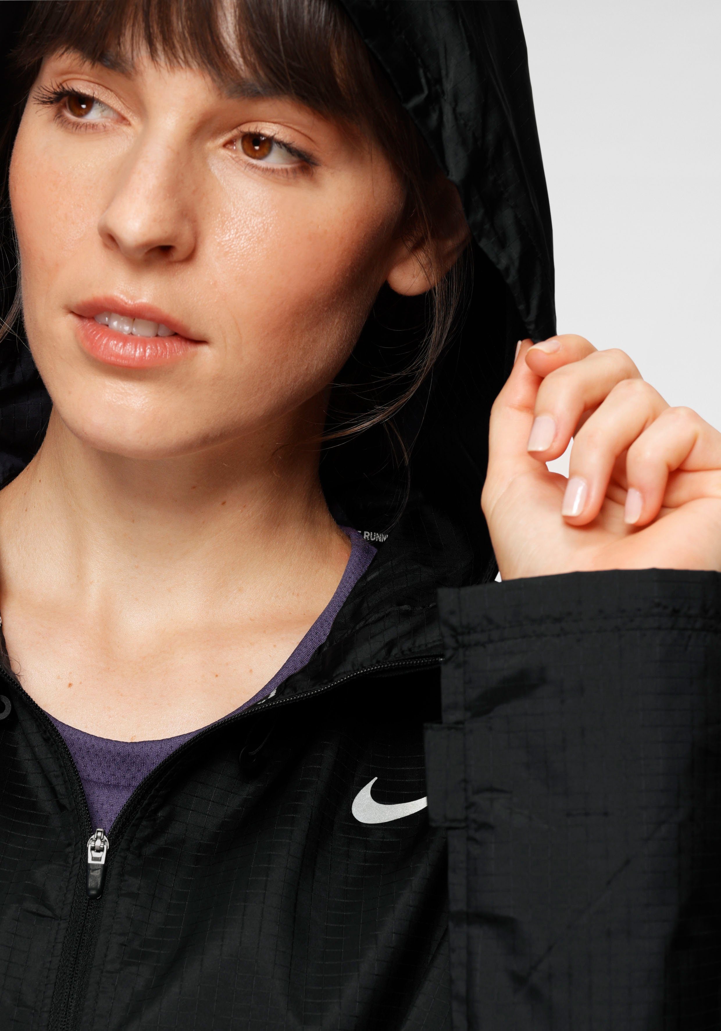 Women's Jacket Nike Essential Laufjacke Running schwarz