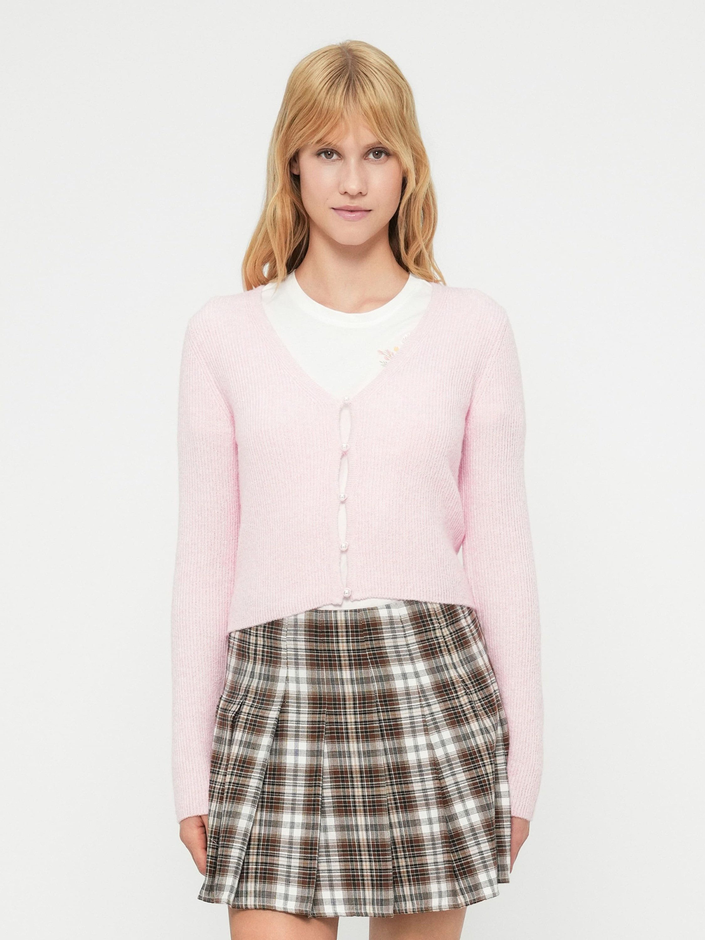 ONLY Strickjacke ONLRICA (1-tlg) Perlen