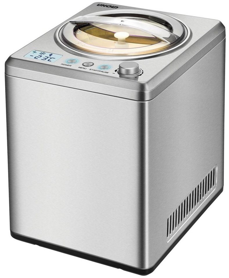 Unold Eismaschine Profi Plus 48880, 2,5 l, 250 W, Auch geeignet für  veganes, laktosefreies/steviahaltiges Eis