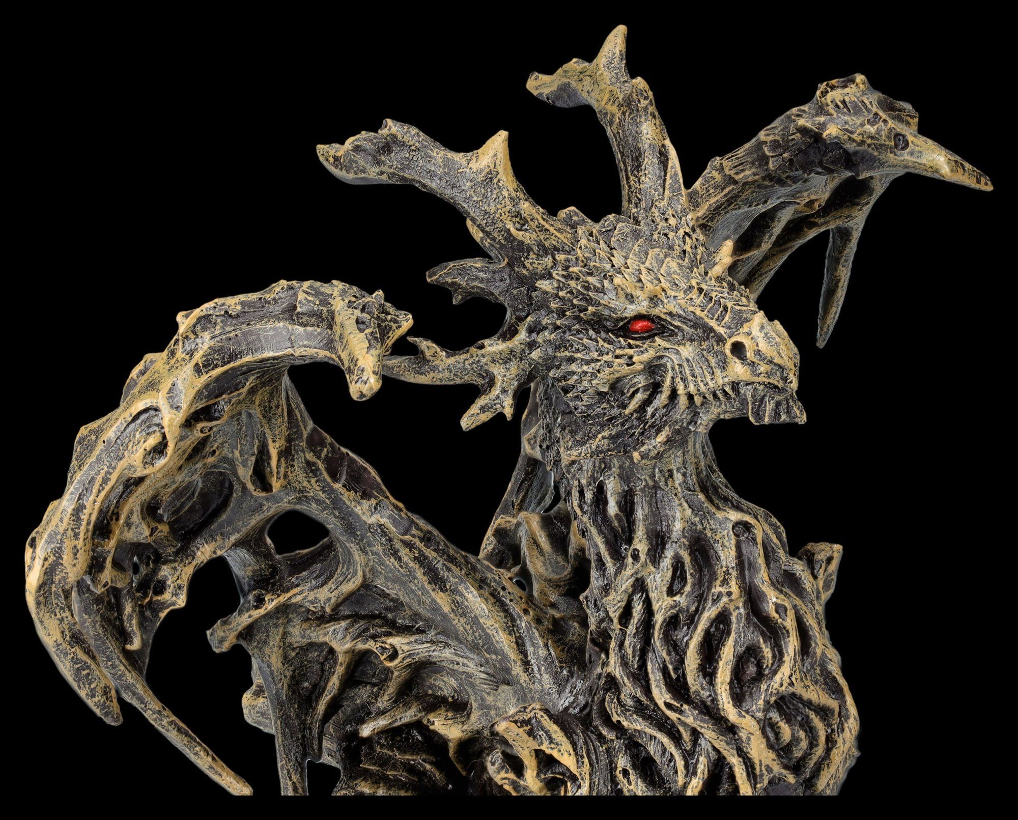 Figuren Shop GmbH Dekofigur Drachenfigur Walddrache - Forest Dragon - Fantasy Dekoration Drache