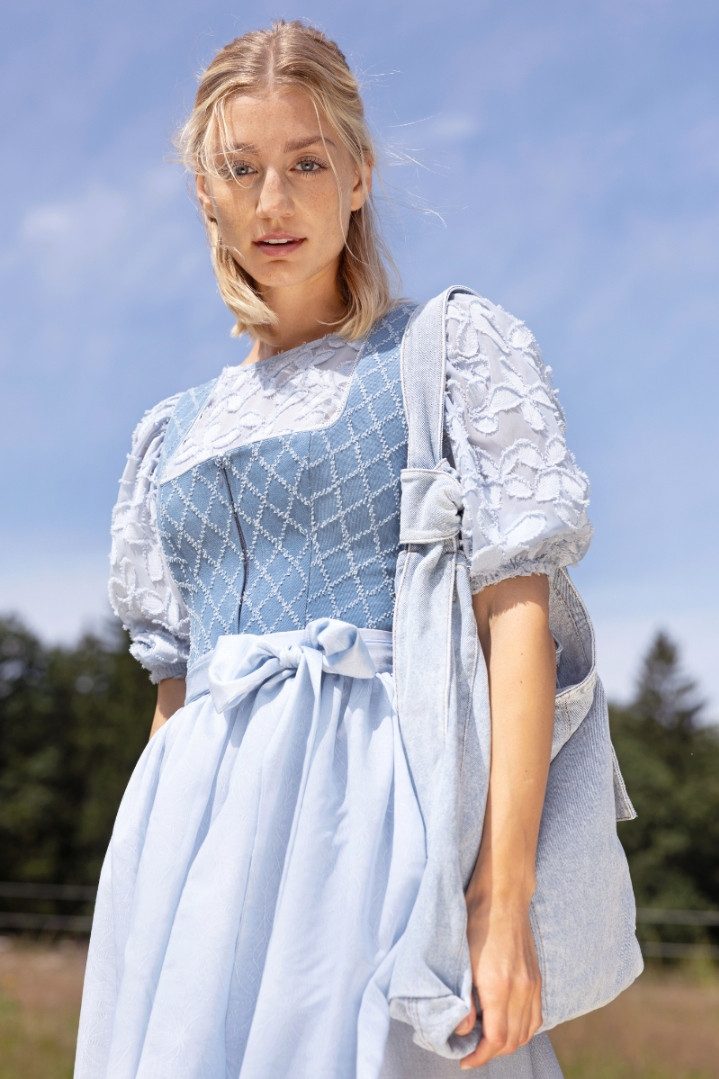 MarJo Dirndl Jeans Dirndl 2tlg. - NEBELBERG - himmelblau-eisblau