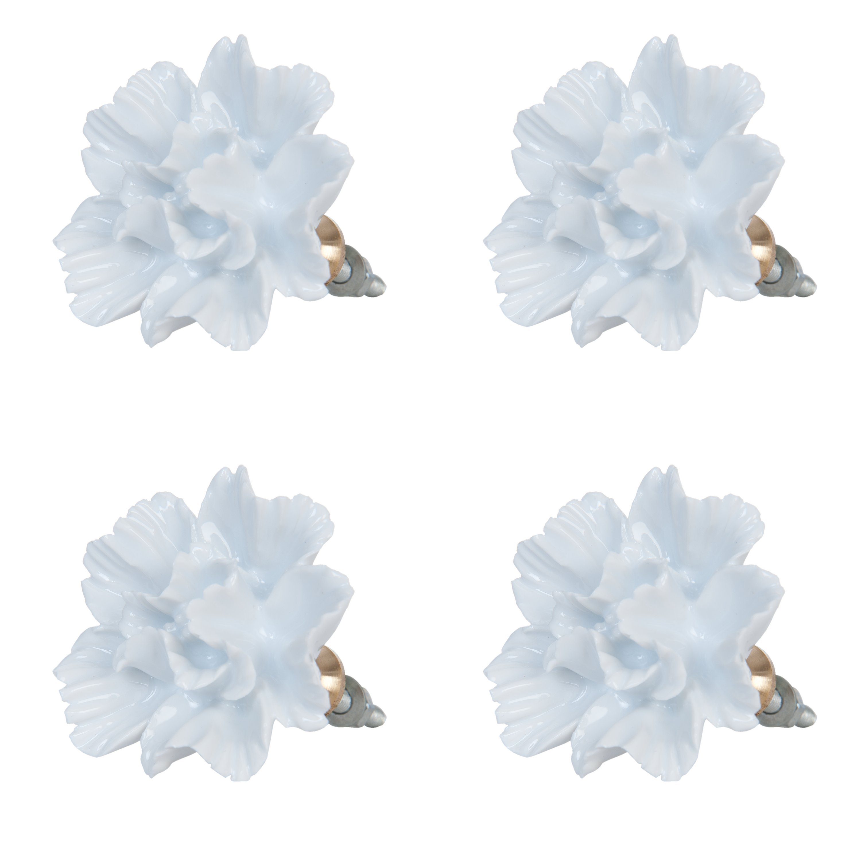 5 FLOWER cm Clayre Modell extra 4erSet D ROMANTIC Moebelknoepfe Möbelknopf, gross Eef &