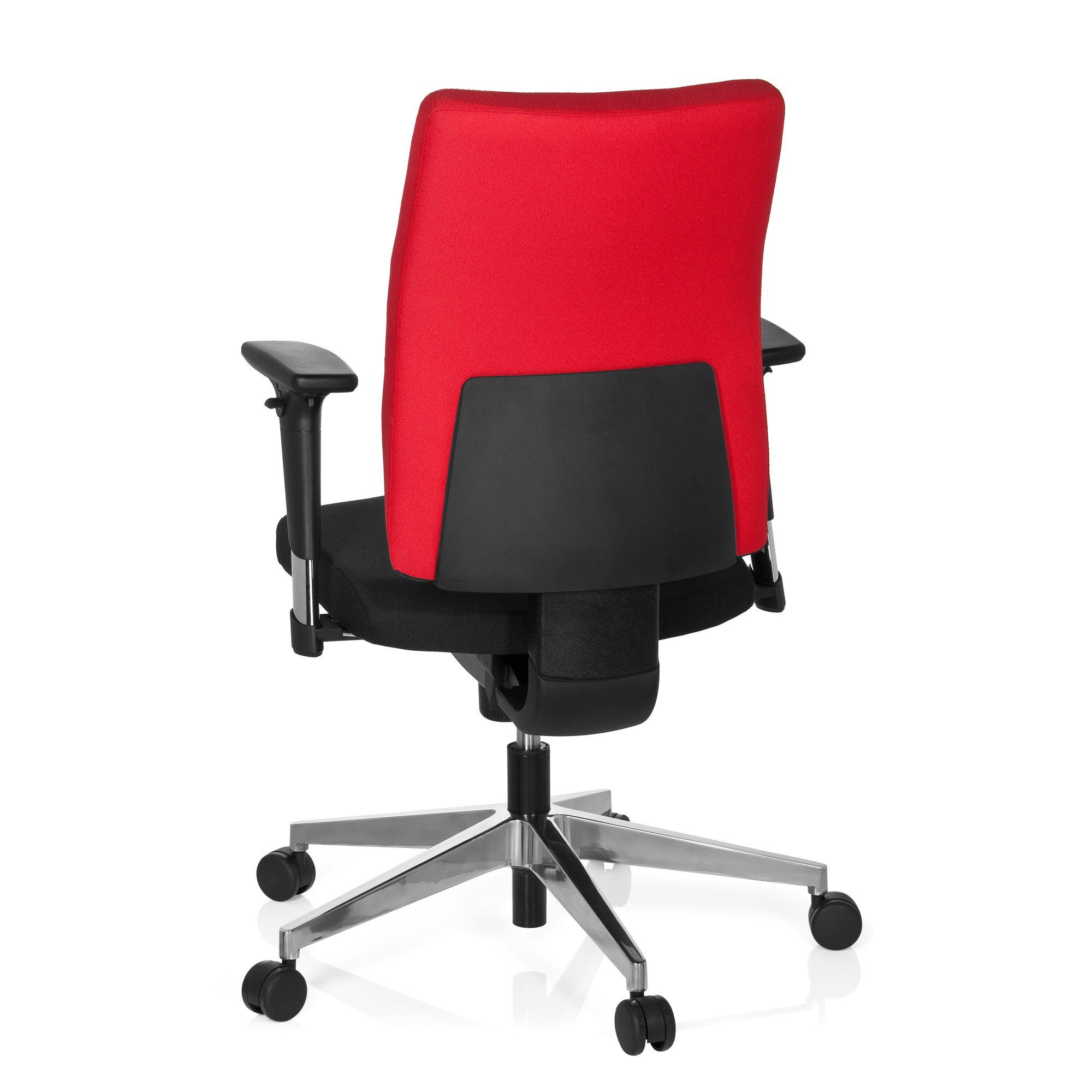 350 (1 Drehstuhl PRO-TEC Profi St), OFFICE ergonomisch hjh Schwarz/Rot Stoff Schreibtischstuhl Bürostuhl