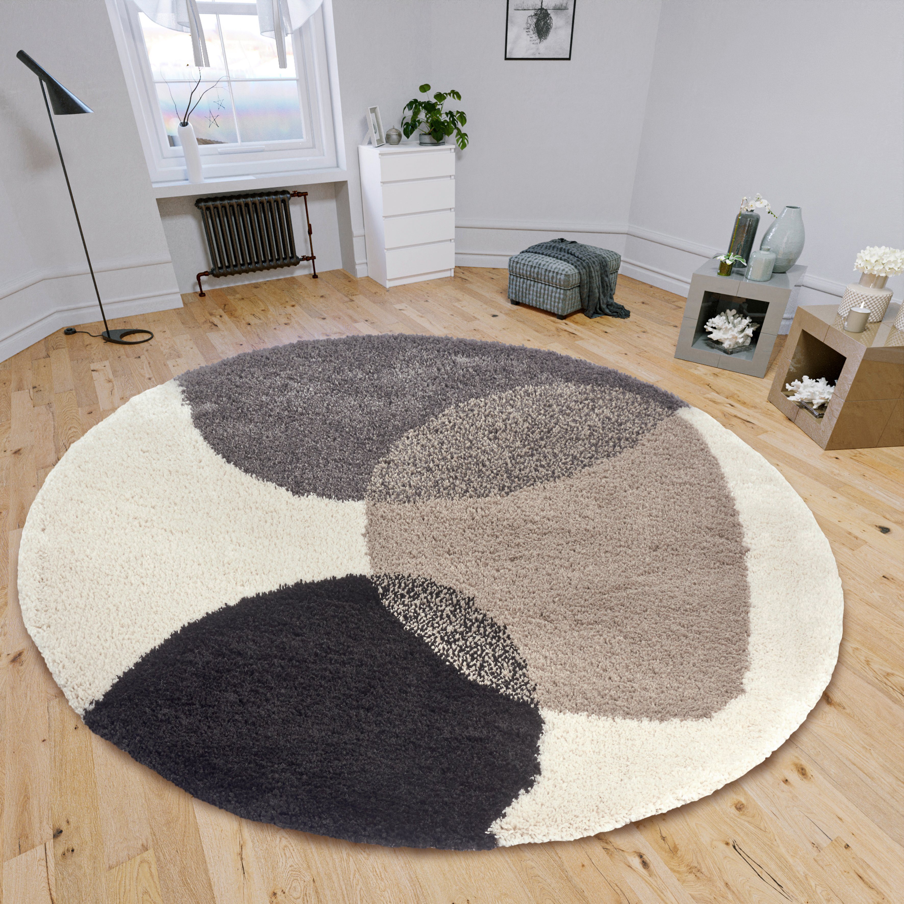 Hochflor-Teppich Arti, HANSE Home, rund, Höhe: 35 mm, Hochflor, Shaggy,  pflegeleicht, flauschig, weich, modern, Wohnzimmer