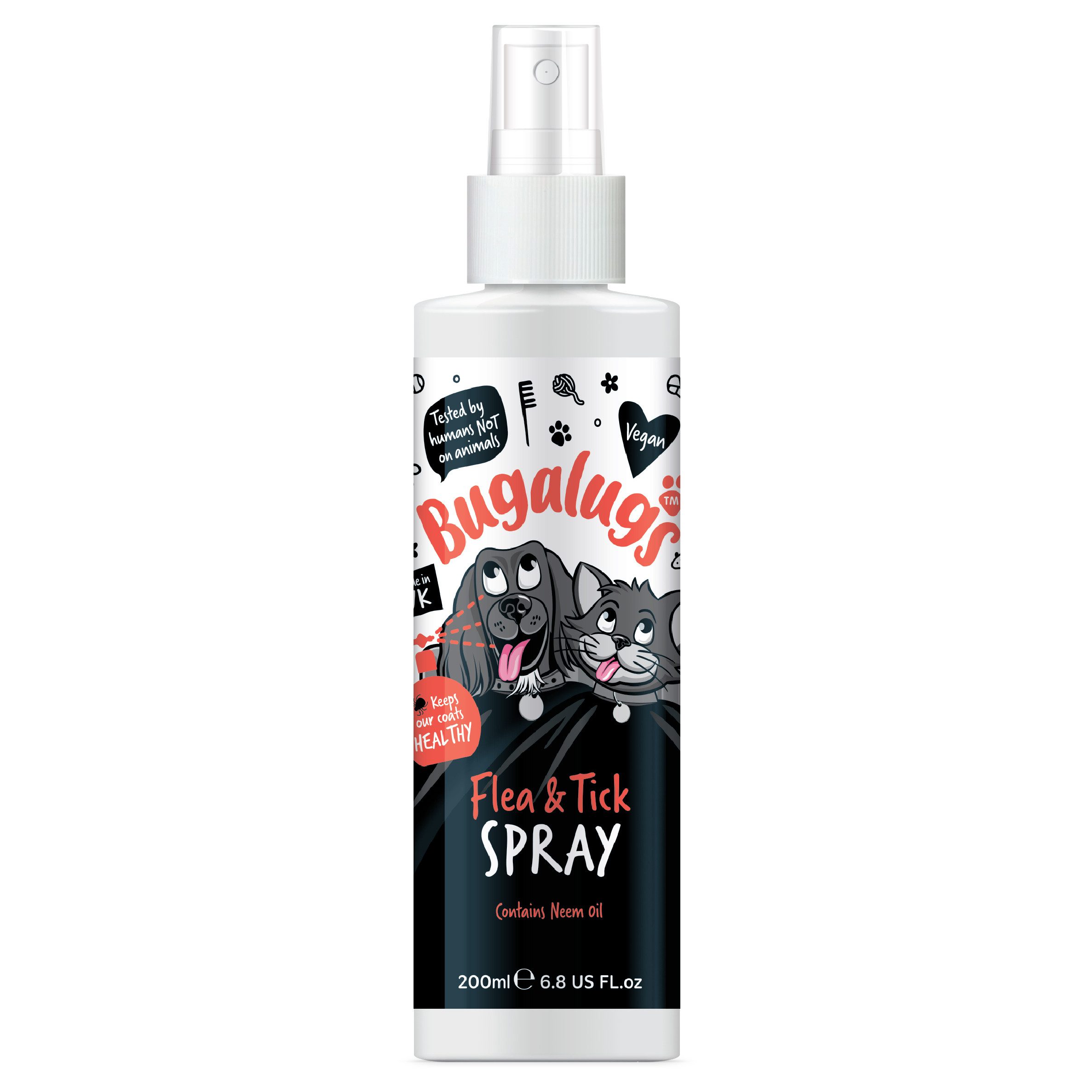 Fellpflege Bugalugs Floh- & Zecken-Spray für Hunde & Katzen – Mit Neemöl