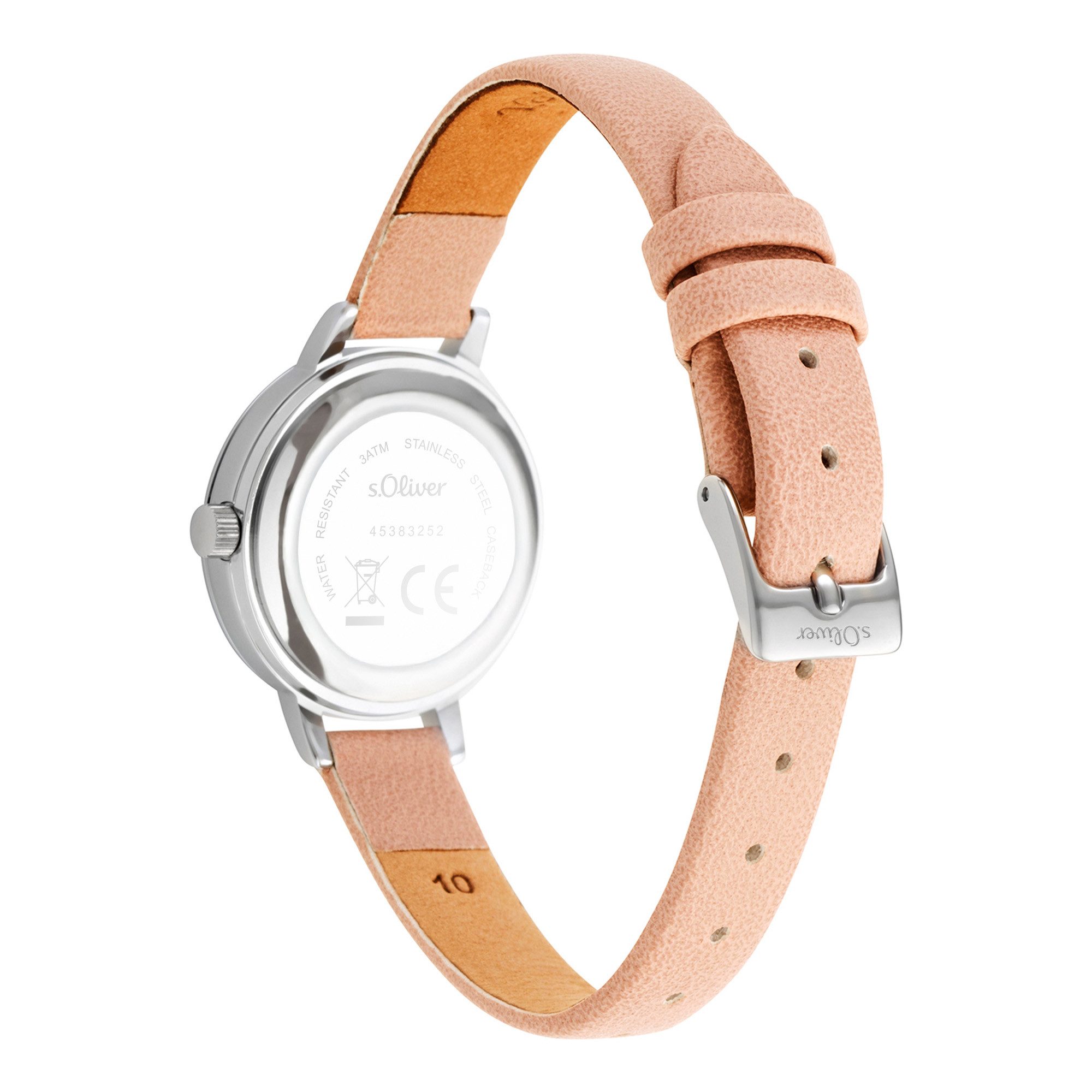 s.Oliver Quarzuhr Petite Time SO-4538-LQ, Armbanduhr, Damenuhr, analog