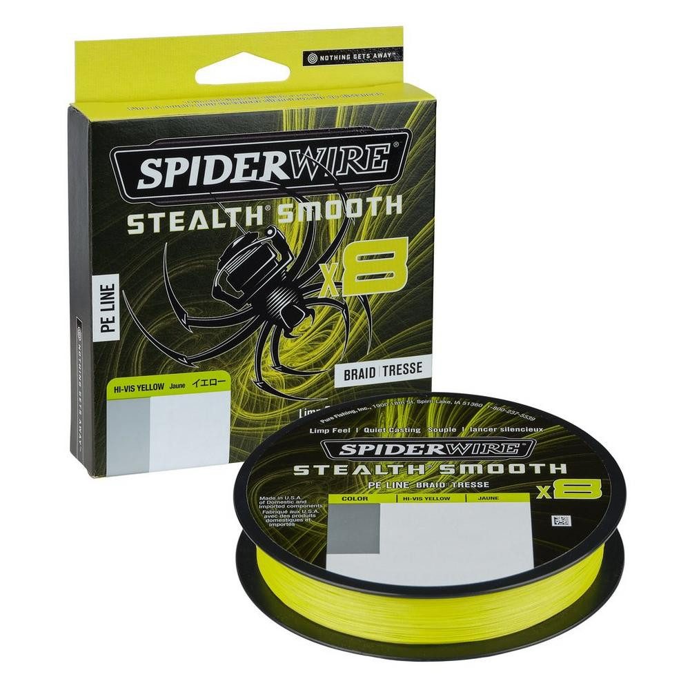 Spiderwire Angelschnur Spiderwire STEALTH SMOOTH 8 YELLOW 150m 300m, 0.07 m Länge, (150m oder 300m)